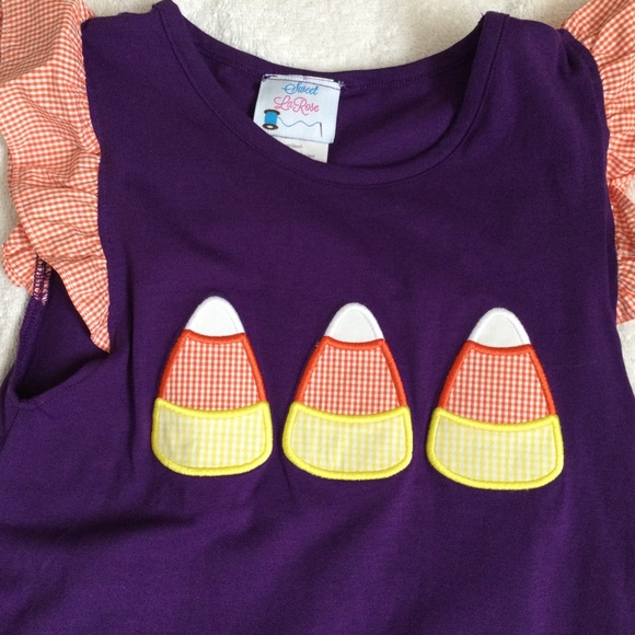 Sweet LaRose Candy Corn Top and Bloomers, size 5 - Picture 3 of 4